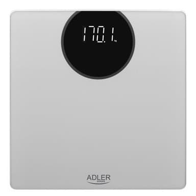 Adler kylpyhuonevaaka LED-näytöllä 180kg - Hopeinen