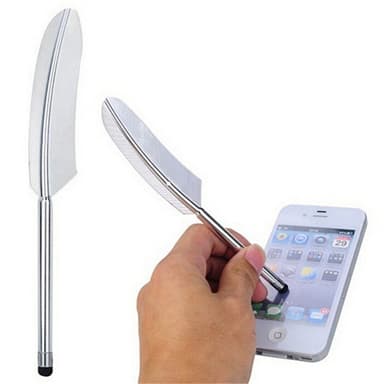 Feather Stylus Pen kosketusnäytöille Hopea
