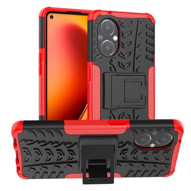 Iskunkestävä kuori jalustalla OnePlus Nord N20 5G - Punainen