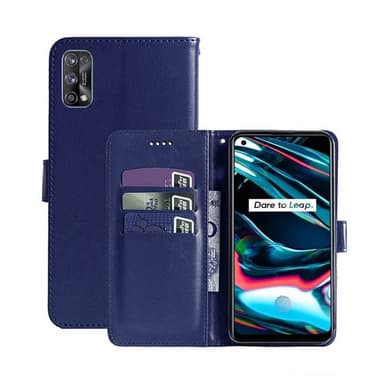 Lompakkokotelo 3-kortti Realme 7 Pro 4G  - tumma