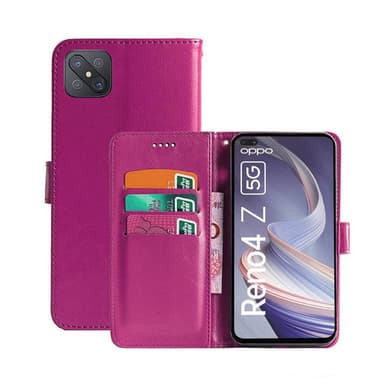 Lompakkokotelo 3-kortti Oppo Reno4 Z 5G  - pinkki