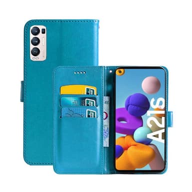 Lompakkokotelo 3-kortti Oppo Find X3 Neo 5G  - Vaaleansininen