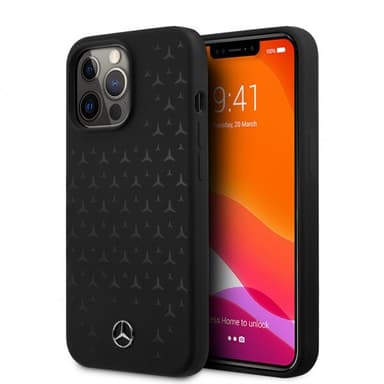 Mercedes Benz iPhone 13 Pro Max Kuori Liquid Silicone Musta