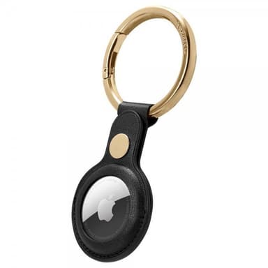 Apple AirTag Pidike Basic Leather Musta