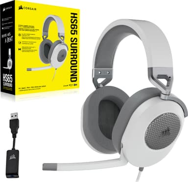 Corsair HS65 Surround pelikuulokkeet (valkoinen)