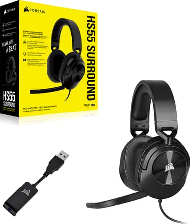 Corsair HS55 Surround pelikuulokeet (musta)