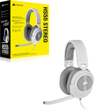 Corsair HS55 Stereo pelikuulokkeet (valkoinen)