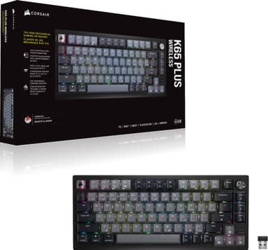 Corsair K65 Plus pelinäppäimistö (musta/harmaa)