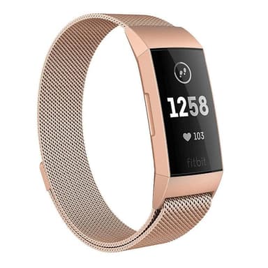 SKALO Milanese Loop to Fitbit Charge 3/4 - Ruusukulta