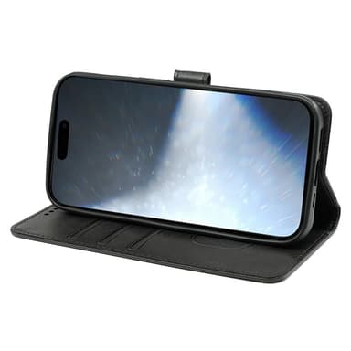 SKALO iPhone 16 Pro Max Lompakkokotelo PU-nahkaa - Musta