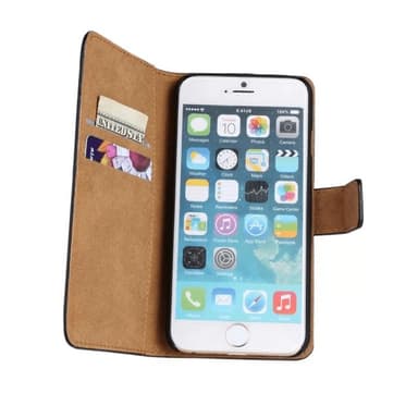 SKALO iPhone 6/6S Lompakkokotelo Aitoa nahkaa - Cerise