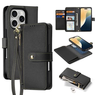 DUX DUCIS iPhone 16 Pro Max Lawa Series Lompakkokotelo - Musta
