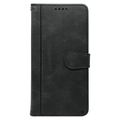 SKALO iPhone 16 Pro Max Lompakkokotelo PU-nahkaa - Musta