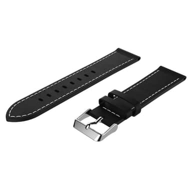 SKALO Ranneke nahkaa Samsung Watch 6 40mm/44mm - Musta