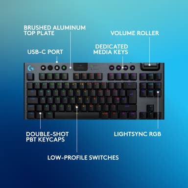 Logitech G915 X Lightspeed TKL Wireless Linear pelinäppäimistö (musta)