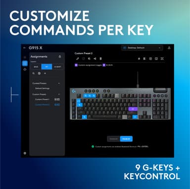 Logitech G915 X Tactile pelinäppäimistö (musta)