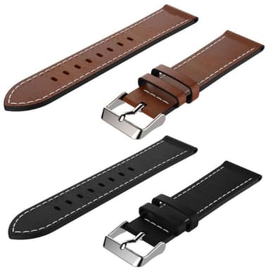 SKALO Ranneke nahkaa Samsung Watch 6 40mm/44mm - Musta