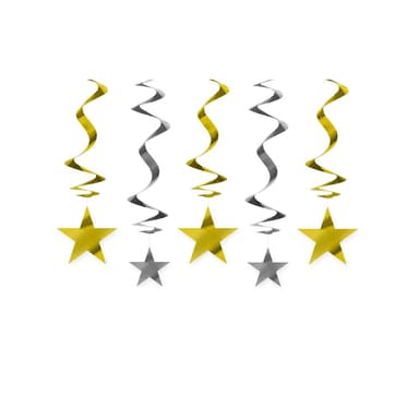 Koriste 'Swirl Stars' 60cm, 5 kpl pakkauksessa