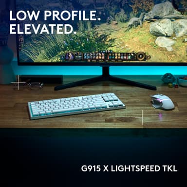Logitech G915 X Lightspeed TKL Wireless Tactile pelinäppäimistö (valk)