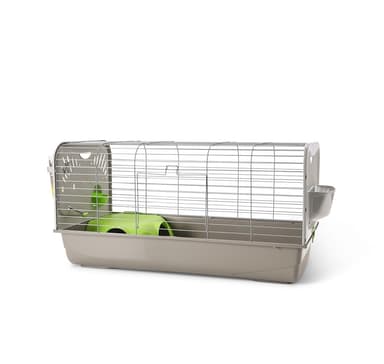 Cage Caesar 3 Knock Down 100x50x51cm hopea/lämmin harmaa