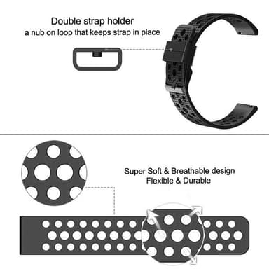 Silikoniranneke Samsung Smart Watches 22mm - Punainen