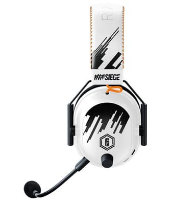 Razer Six Siege Special Edition BlackShark V2 Pro -pelikuulokkeet, sisäänrakennettu mikrofoni, valkoinen, langaton
