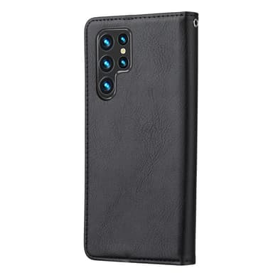 Samsung Galaxy S22 Ultra Lompakkoteline Puhelimen Käännettävä Suojakotelo - Musta