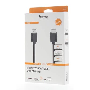 Hama High-Speed HDMI kaapeli (0,75 m)