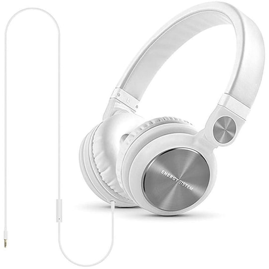 Energy Sistem -kuulokkeet DJ2 (taitettava, jatkuva keskustelu, irrotettava kaapeli) Pääpanta/korvakuuloke, 3,5 mm, mikrofoni, valkoinen,