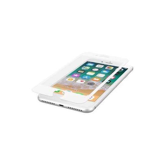 iPhone 8/7/6/6S karkaistu käyrä valkoinen näytönsuoja