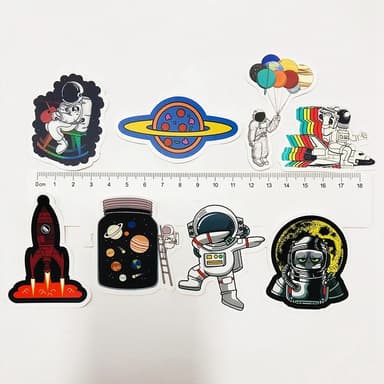 Tarrat Sarjakuva Astronaut Space Station 50 kpl Monivärinen