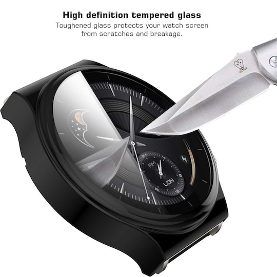Suojakotelo näytönsuojalla karkaistua lasia Musta Huawei Watch GT3 Pro 43 mm