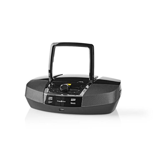 Boombox-soitin | 12 W | Bluetooth® | CD-Soitin/FM-Radio/USB/Aux | Musta