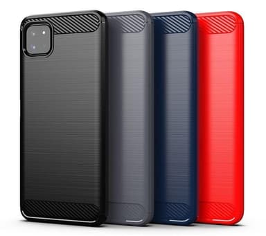 SKALO Samsung A22 5G Armor Carbon Iskunkestävä TPU suojakuori - Harmaa