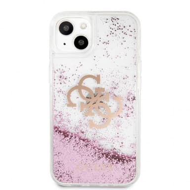 Guess iPhone 13 Mini Kuori Liquid Glitter Vaaleanpunainen