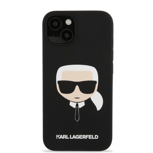 Karl Lagerfeld iPhone 13 Kuori Liquid Silicone Musta