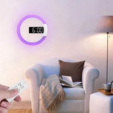LED-seinäkello kaukosäätimellä