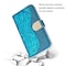 SKALO iPhone 13 Mini Croco Kimaltava lompakkokotelo - Sininen