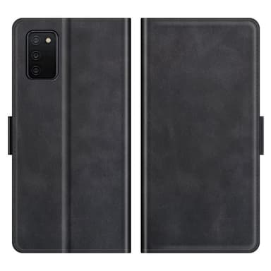 SKALO Samsung A02s / A03s Premium Wallet Lompakkokotelo - Musta