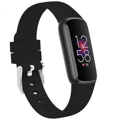 Fitbit Luxe Rannekoru rannekoru silikoni Musta (S)