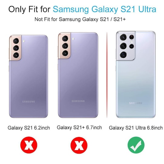 Linssinsuojus Samsung S21 Ultra 3-pack Silver -puhelimelle