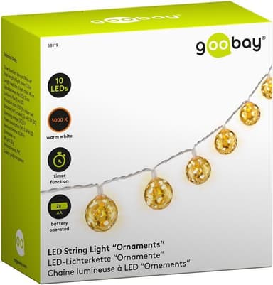 Goobay String Light ""Ornaments"" 10 LEDillä