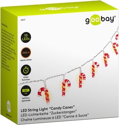 Goobay String Light ""Candy Canes"" 10 LEDillä