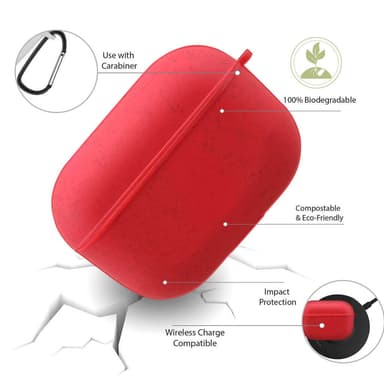 Ympäristöystävällinen Airpods Pro Kotelo Red