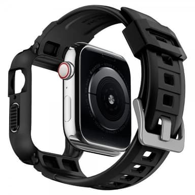 Spigen Apple Watch 40/41mm Kuori kanssa Ranneke Rugged Armor Pro Musta