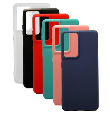 SKALO Samsung S21 Ultra Ultraohut TPU-kuori - Pinkki