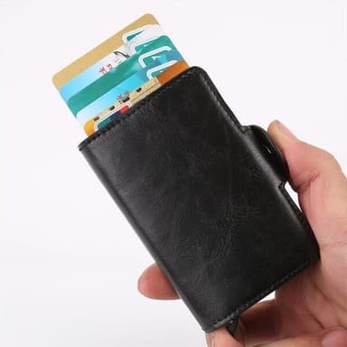 X-7 RFID Lompakko Kortti PopUpilla - Musta