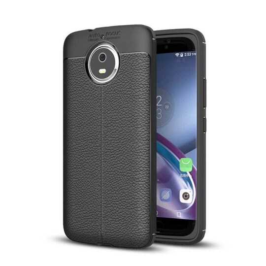 Nahkakuvioitu TPU kuori Motorola Moto G5s (XT1794)  - musta