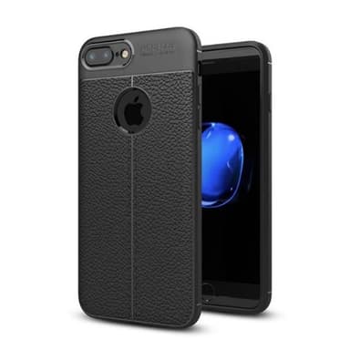 Nahkakuvioitu TPU kuori Apple iPhone 7 Plus  - musta