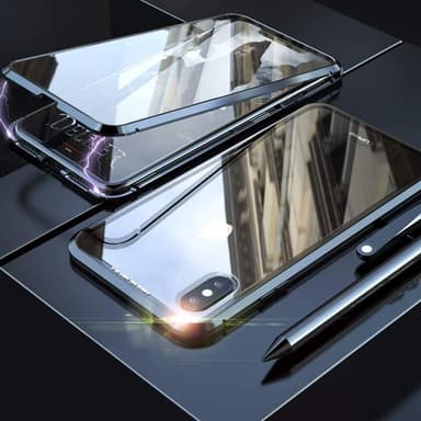 Samsung Galaxy A70 -kotelo kaksipuolinen karkaistu lasi Musta